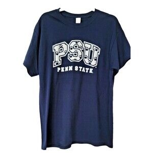 Penn State Nittany Lions PSU University L Crewneck Blue T-Shirt New